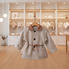 Pereira And Rocha Beige Linen Baby Jacket WEGANOOL Limited