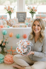 Welcome Baby Girl - Peaches & Lamb Gift Basket