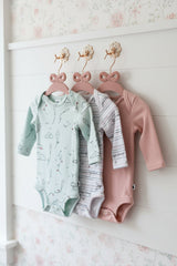 Bamboo Baby Long-Sleeved Onesie | Rosewood