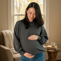 Ladies' Bamboo Fleece Cropped Pullover | Rose