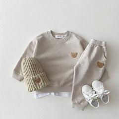 Pants and Sweatshirt Set with Bear