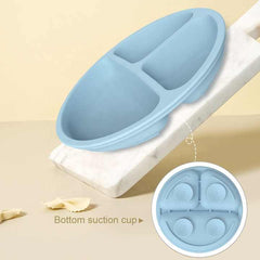 NNEDSZ Yellow 1183# Silicone Baby Feeding Set - Suction Plate, Bib, Cup & Utensils | BPA-Free Baby Tableware