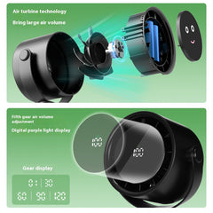 Bladeless Clip-On Fan, 4000mAh, 360 Rotation