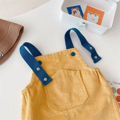 Boys And Girls Fall Denim Overalls