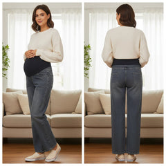 Premama Clothes Maternity Moms Jeans Signature Denim Adjustable High Waist