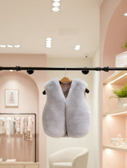 Faux Fur Vest For Girls Autumn Winter Ages 1 To 8 Sleeveless Waistcoat