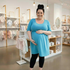 Petite Blue Dress – Flattering Waist Fit with Pockets | Everyday Classic