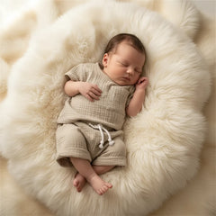 Soft Cotton Baby Collection Two Piece Outfit Set Premium Quiet Luxury