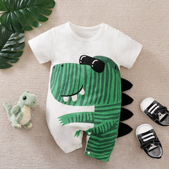 Thin Clothes Newborn Rompers Cartoon Cool Short Sleeves For Baby And Infants Jumpsuit