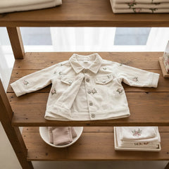 Pastoral Style Baby Coat Embroidered Flower Exclusive 0 To 3Y