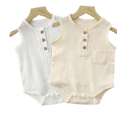 Newborn Summer Jumpsuit Thin Sleeveless Pajamas