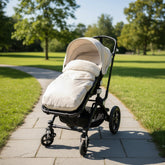White Natural Sheepskin Stroller Sleeping Bag
