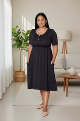 Ladies Bamboo Esme Dress | Black
