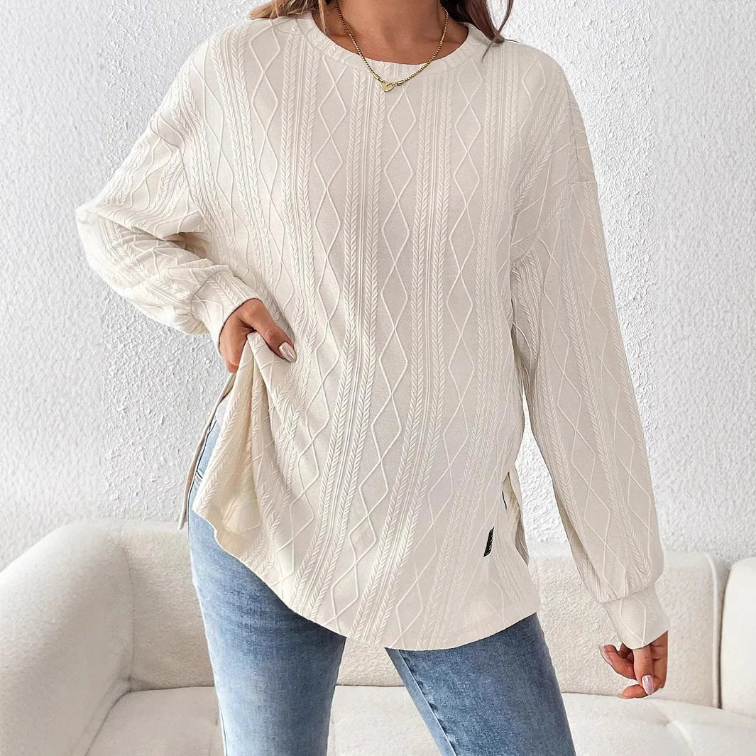 Pregnant Women Clothing Tees Maternity Clothes Pregnant Women Wear Round Neck Long Sleeve Monochrome Daily Leisure T-shirt