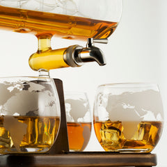 Whiskey & Wine Decanter Gifts 1000ml congratulaions gift for new dads - Handmade