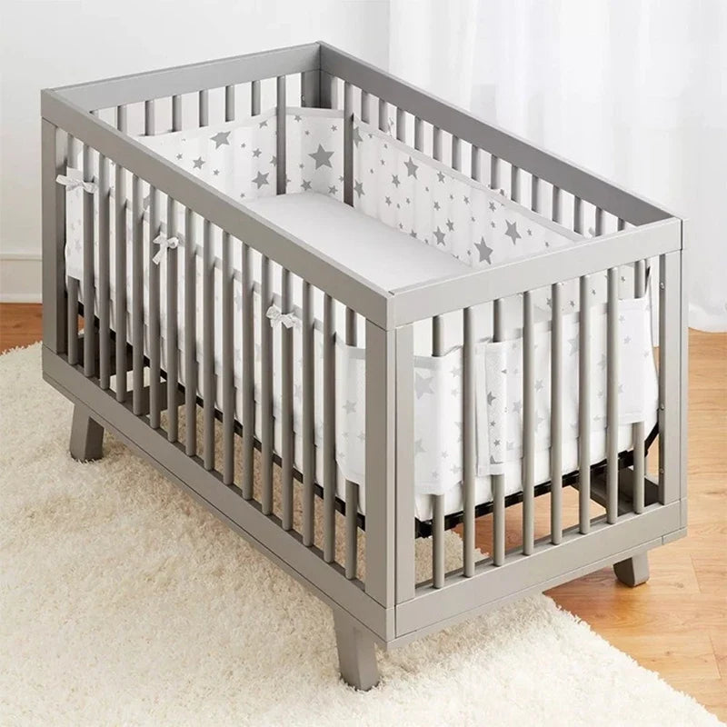Four Seasons Breathable Infant Bedding Bumpers Newborn Baby Room Decor Cot Bed Around Protector Crib Bumper Liner