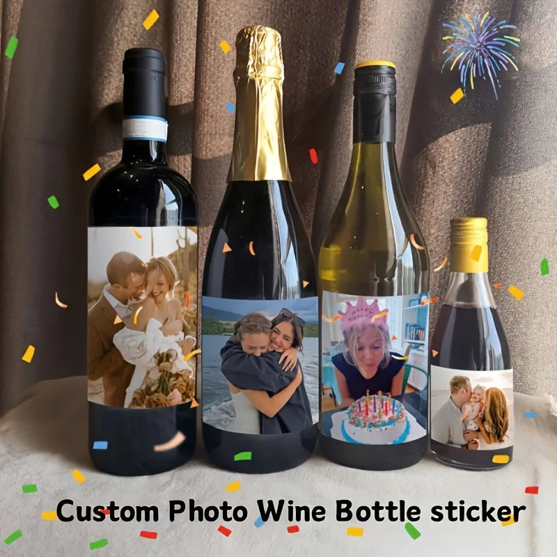 Custom 8PCS Wine Bottle Stickers for Baby Shower Personalized Baby Name Gender Reveal Party Gift Labels