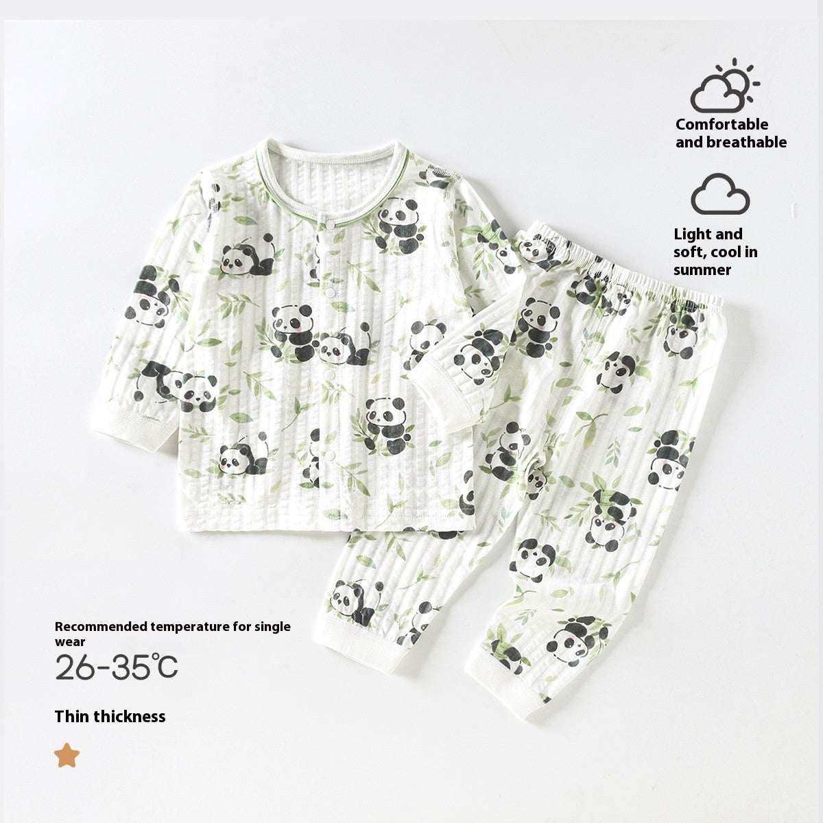 Newborn Months Crawling Thin Short Sleeve Cute Pajamas