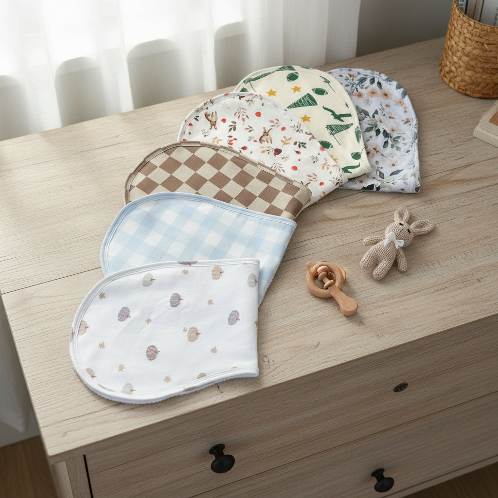 Pure Cotton Burp Cloth Drool Bib Elite Extra Thick