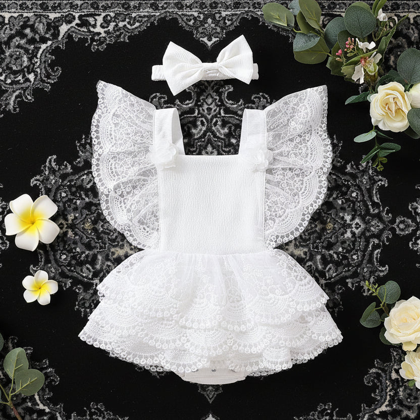 Summer Baby One-piece Princess Dress No Hooded