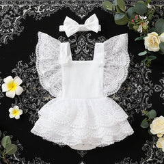 Summer Baby One-piece Princess Dress No Hooded