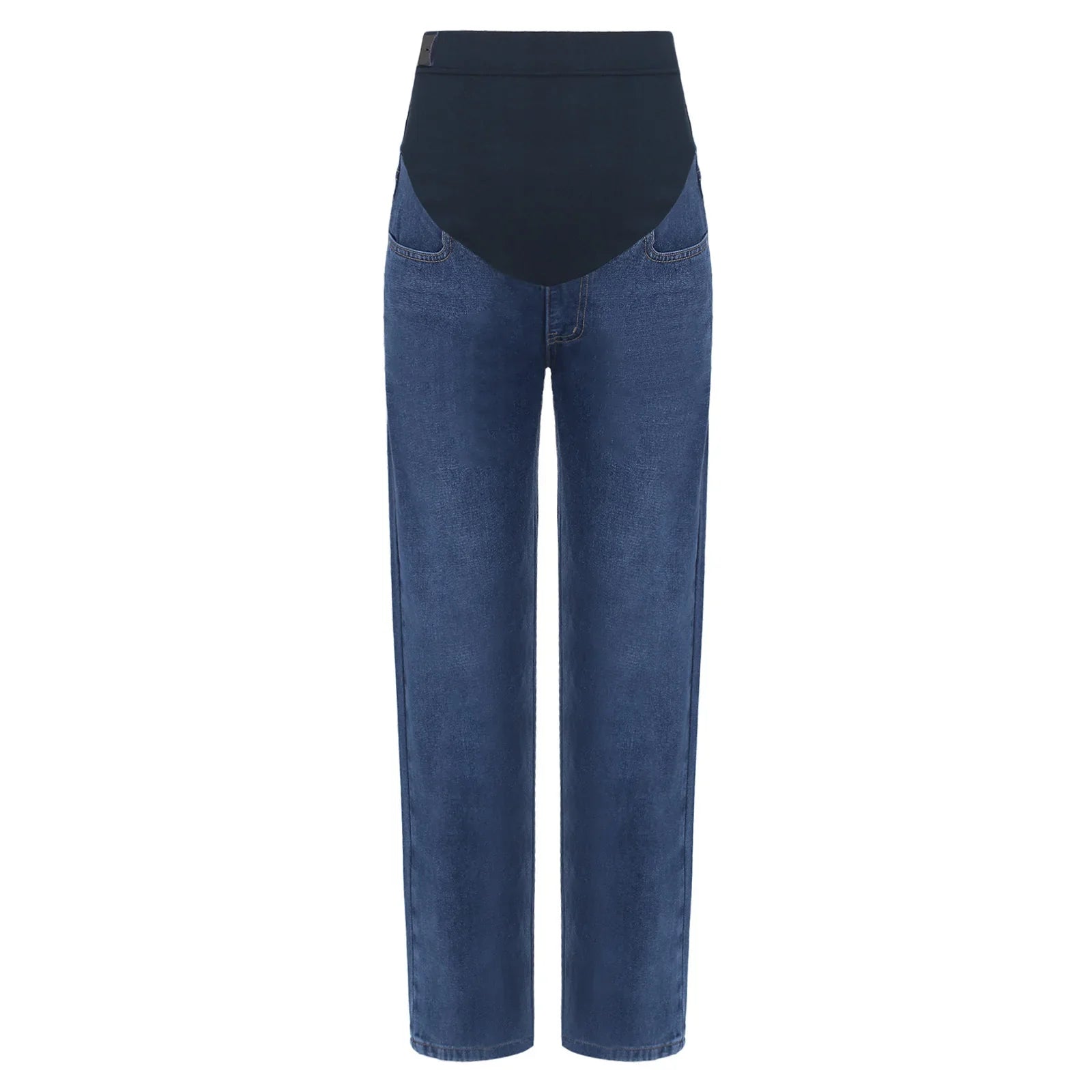 Premama Clothes Maternity Moms Jeans Adjustable High Waist Trousers Pregnant Women Casual Wide-Leg Denim Pants with Pockets
