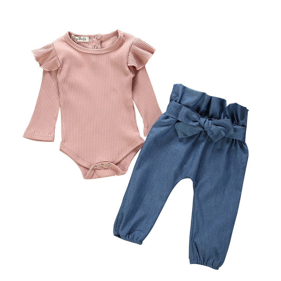 Children's jeans romper suit