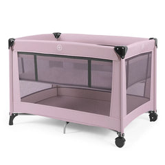 Foldable Travel Cot Set with Soft Mattress, Wheels & Travel Bag, Fast & Compact Folding for Newborn Toddler Indoor Outdoor Use