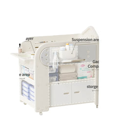 Storage Basket Nursing Diaper Table Multipurpose Baby Diaper Changing Table Foldable Baby Changing Table With Bath