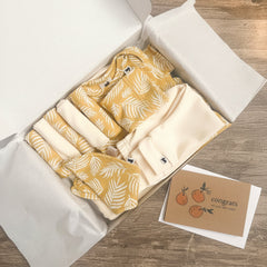 Bamboo Baby Capsule Gift Box | Palm Fronds & Cream
