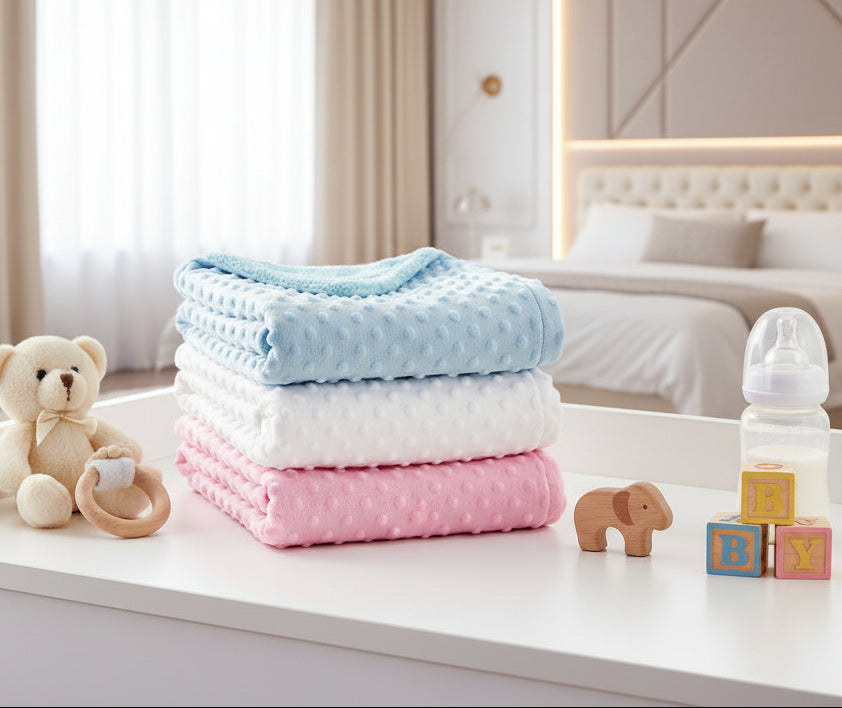 Polar Dot Baby Blanket - All Season Versatile Swaddle And Cover
