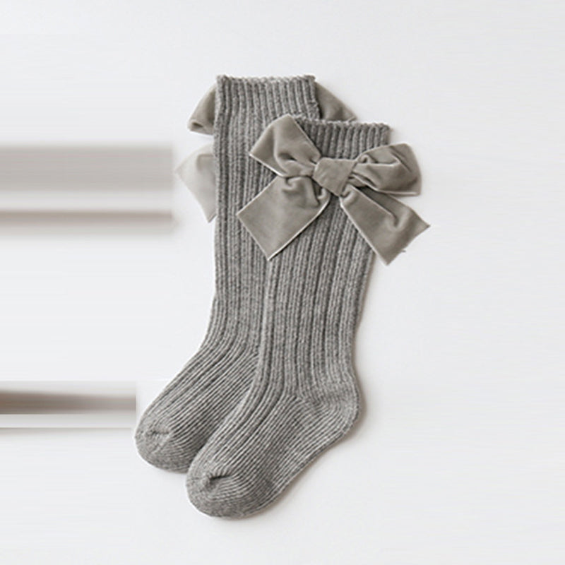 Bowknot woolen baby socks