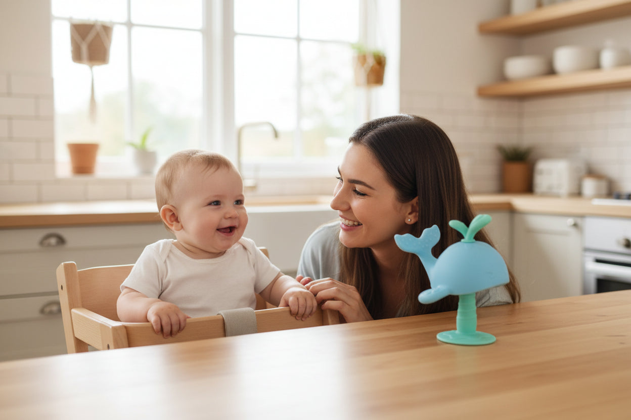 Baby teething toy whale molar teether toy