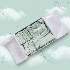 Kite Dreams And Seafoam Rib Bamboo Baby Capsule Gift Box SootheKnit Limited