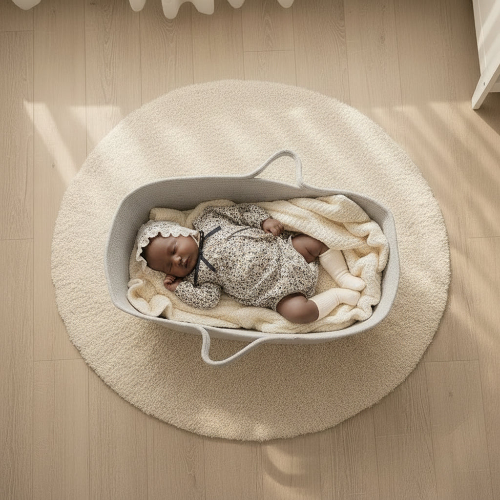 Cotton Rope Newborn Carrying Basket Natural Luxe Collection