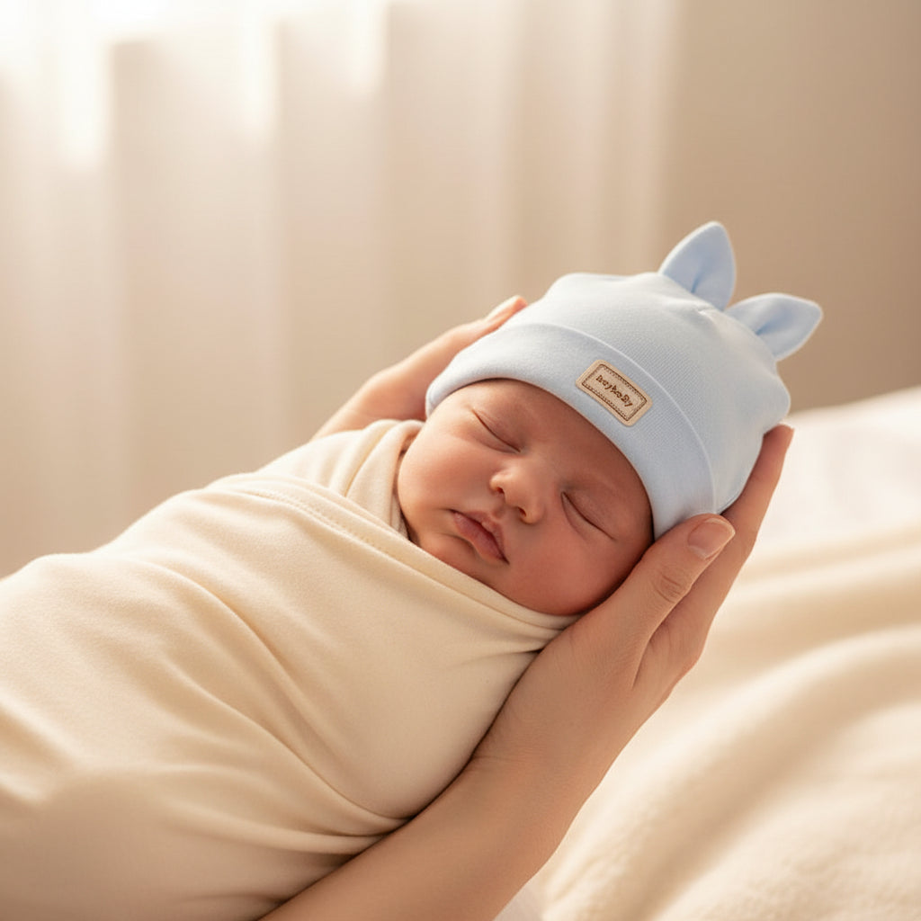 Newborn Hat Baby Tire Hat Spring and Autumn Double Layer