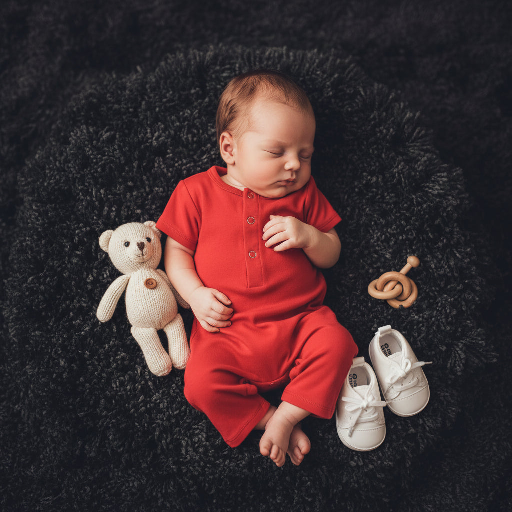 Bamboo Baby Shorts Romper | Love Story