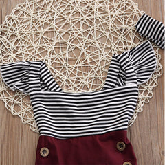 Striped stitching newborn clothes