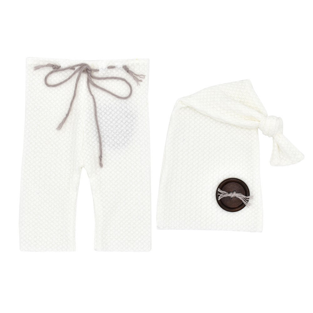 Newborn Photography Pants And Long-Tail Hat Two-Piece Set