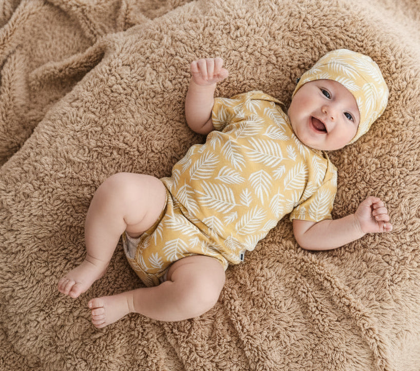 Bamboo Baby Capsule Gift Box | Palm Fronds & Cream