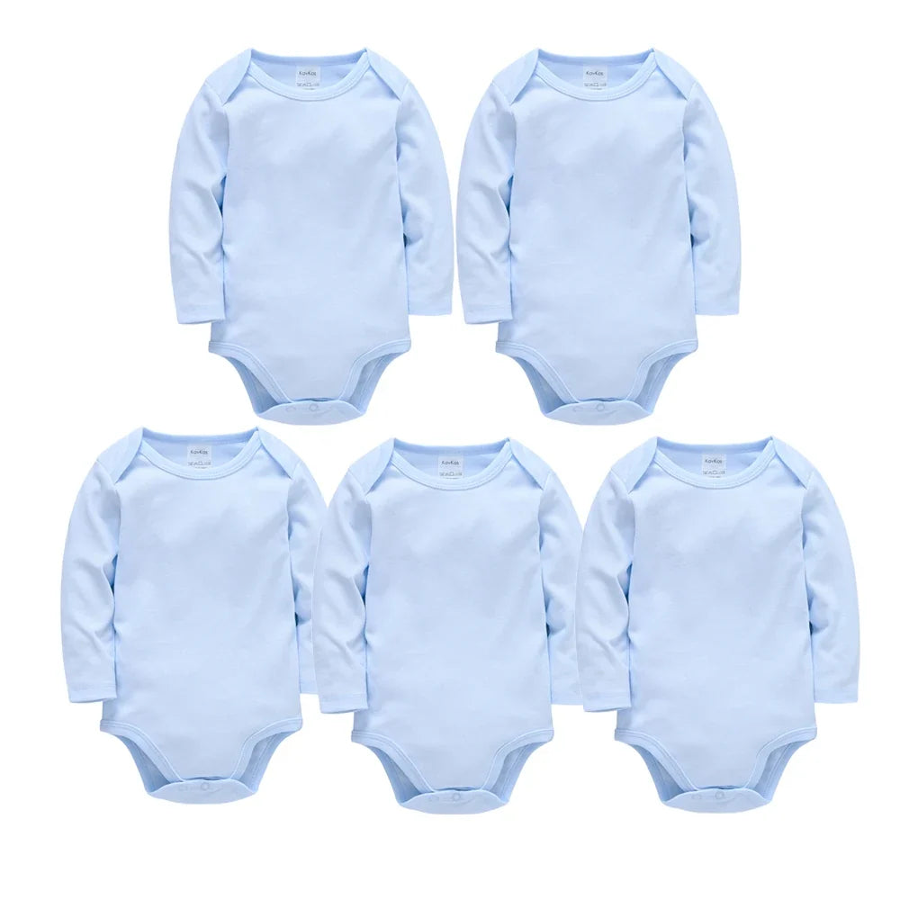 Kavkas 3 Pcs 5 Pcs 7 Pcs Baby Boy Bodysuit 0-24 Months 100% Cotton Full Sleeve Autumn Newborn Girls Clothes