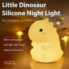 LED Night Light Dinosaur Silicone Night Lamp USB Rechargeable Timing Bedside Table Lamp Room Decor Kids Baby nightlight Gift 251218