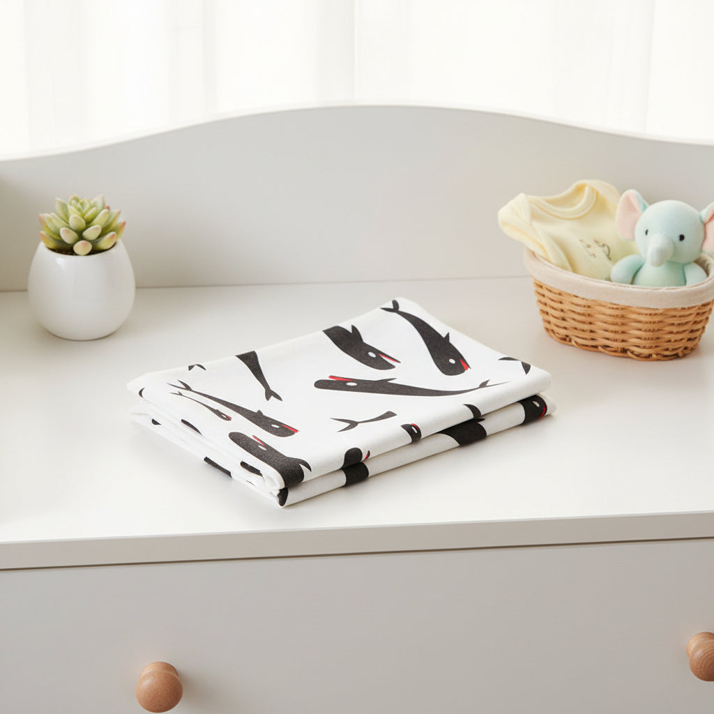 Newborn Cotton Blanket Cartoon Whale Collection Boutique Edition