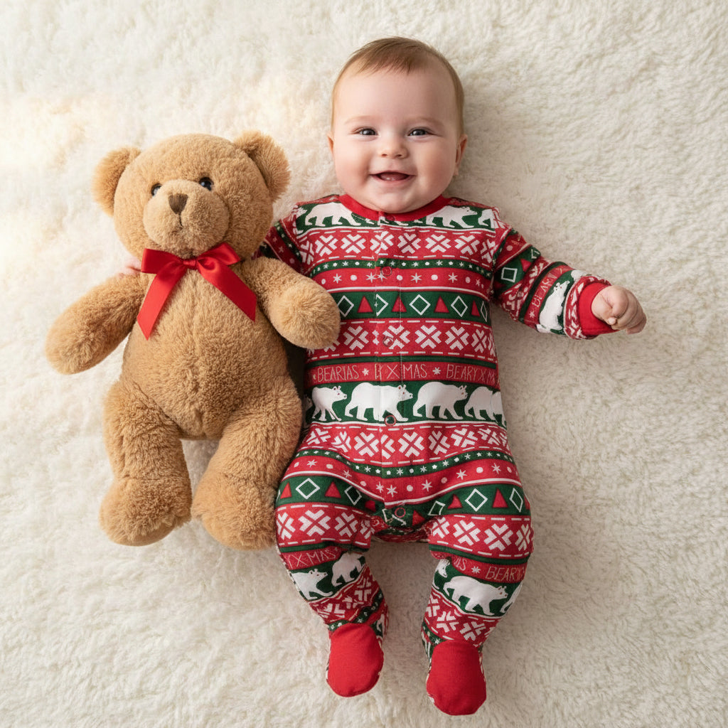 Infant Baby Boys Girls Christmas Santa XMAS Letter Plaid Romper Jumpsuit Outfits baby clothes winter clothe