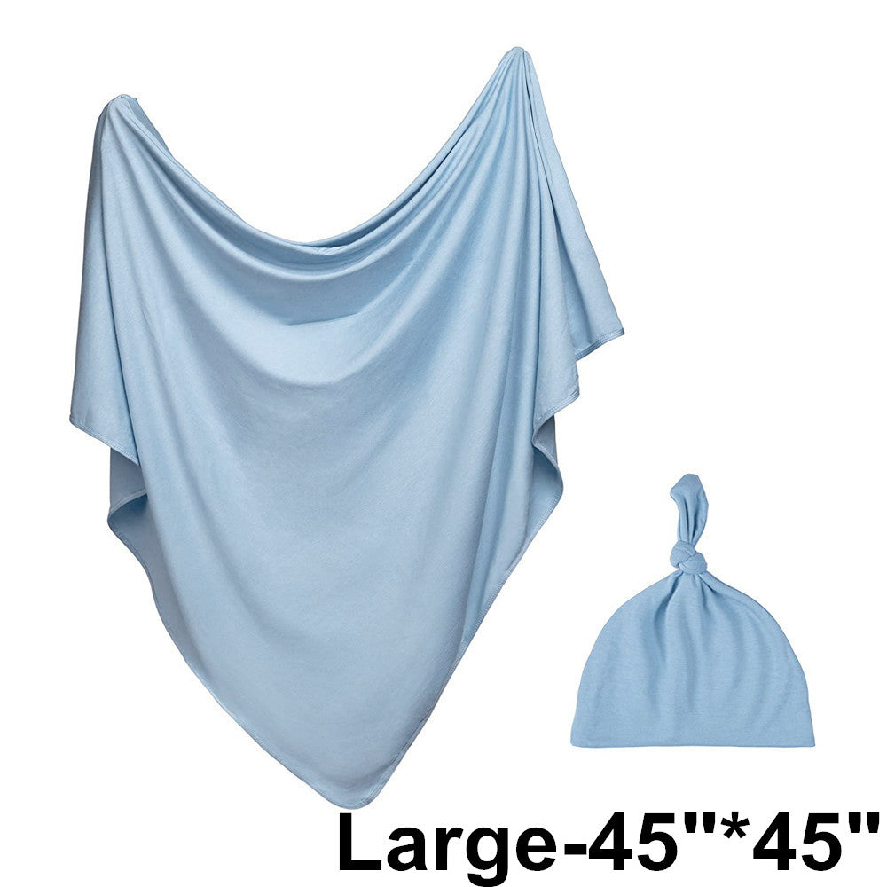 Newborn Knitted Stretch Fabric Solid Color Wrapper