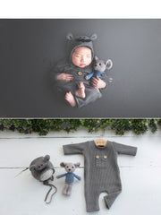 Newborn Child Hat Clothes Doll With Mouse Set
