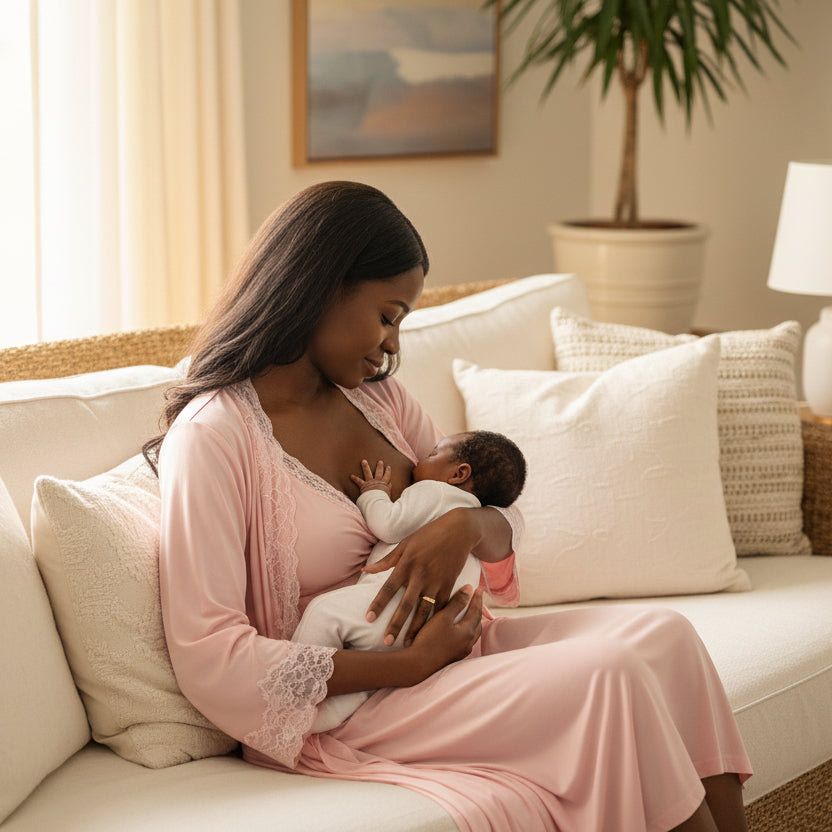 CareNest Two-Piece Breastfeeding Pajamas Set
