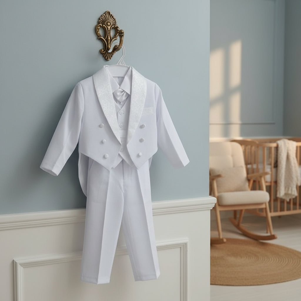 Tuxedo Girdle Dress for Toddler Boy Wedding Formal Suit
