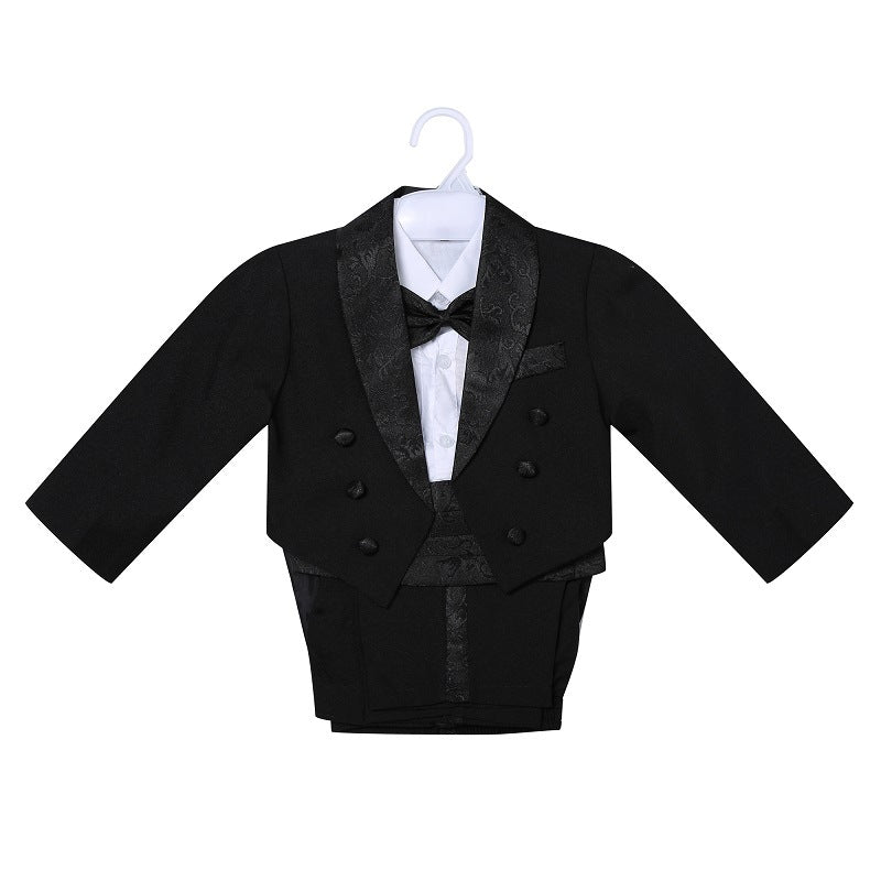 Tuxedo Girdle Dress for Toddler Boy Wedding Formal Suit