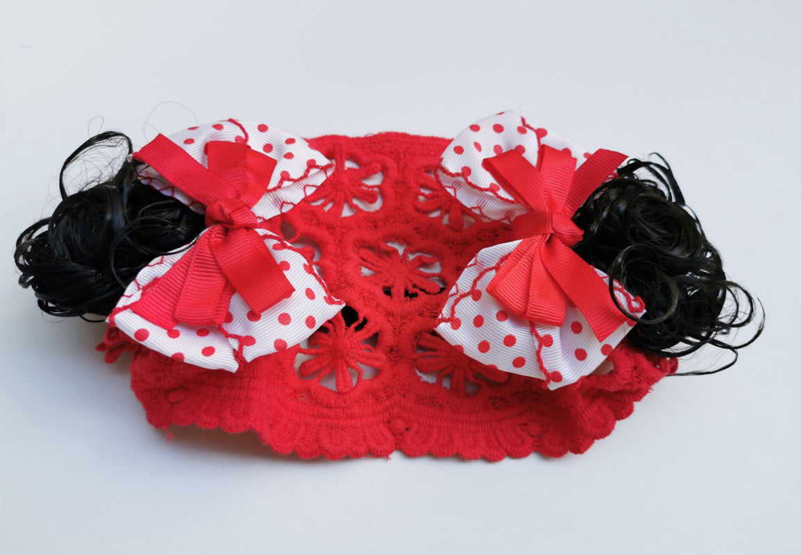 Newborn Baptism Cute Curly Hair Bundle Bangs Hair Ornament